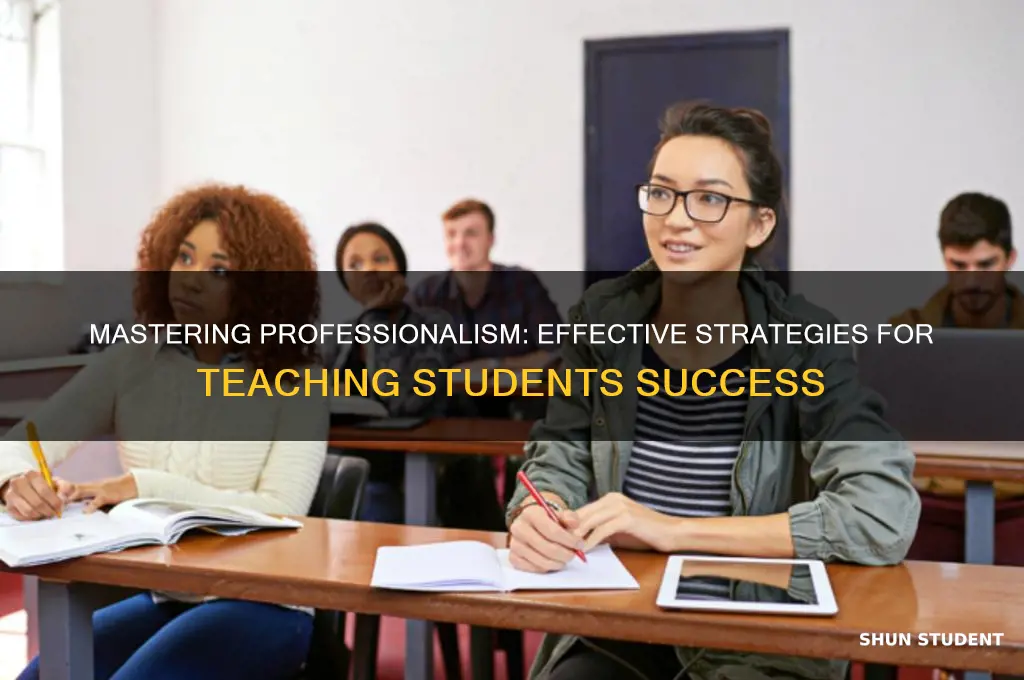 how to succede at teaching professionalism to students