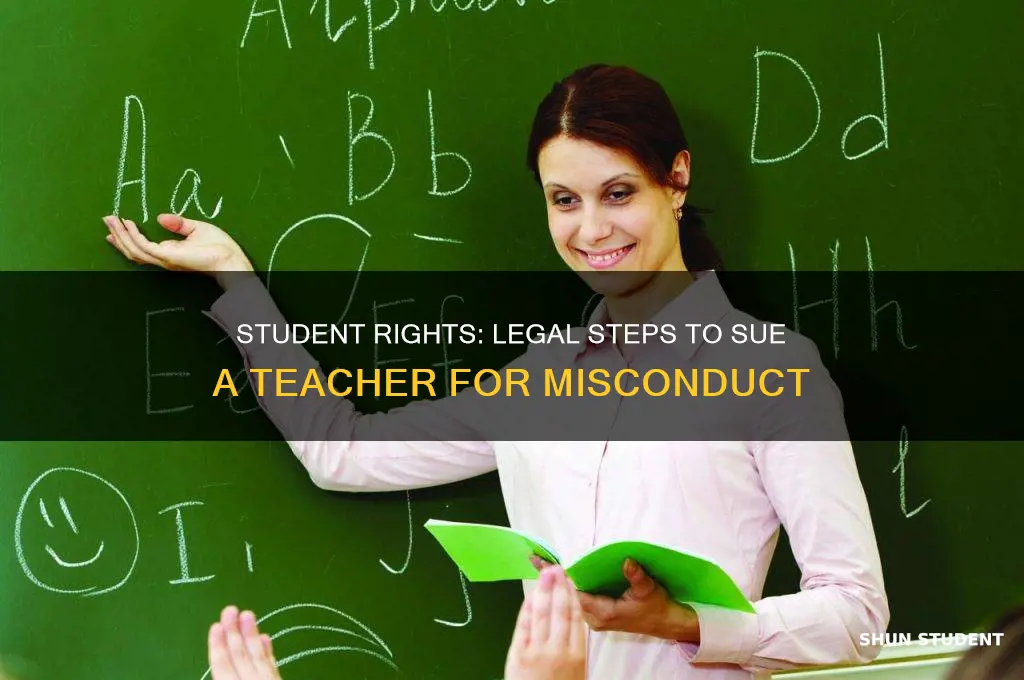 how to sue a teacher as a student