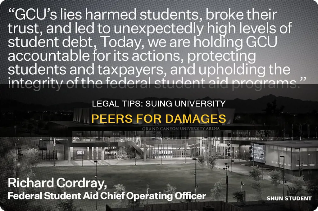 how to sue fellow university students