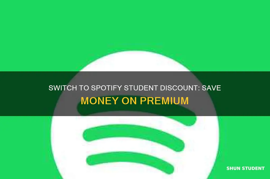how to switch from spotify premium to student discount