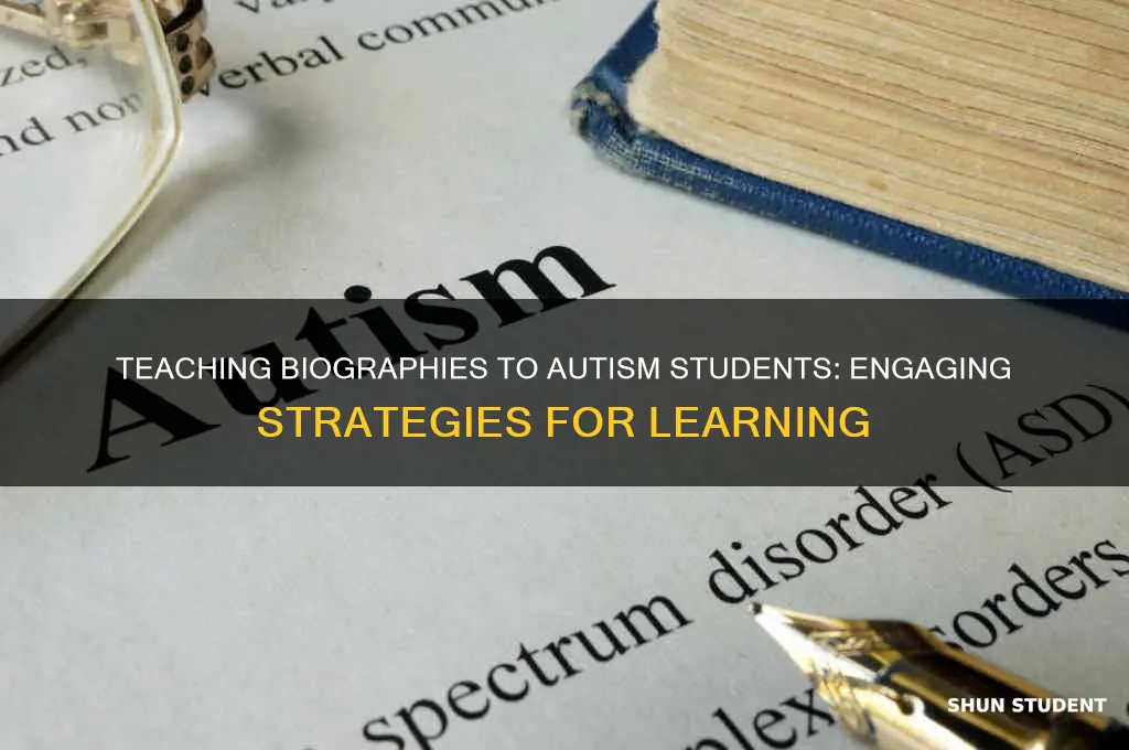 how to teach a biagraphy to autism students