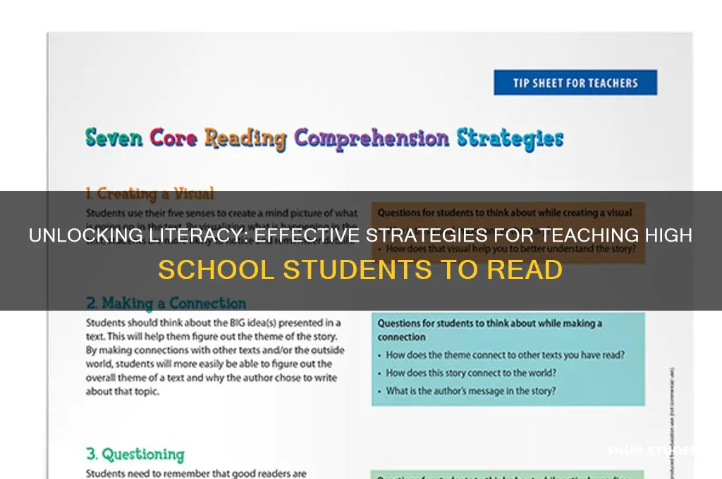how to teach a highschool student to read