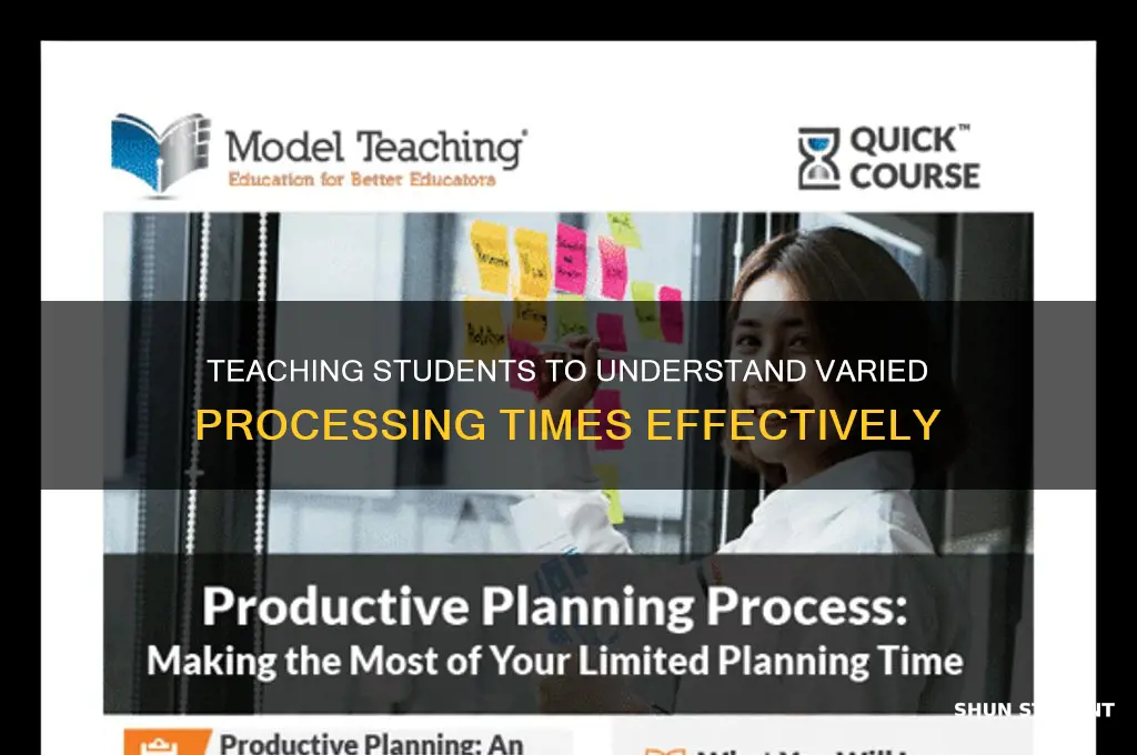 how to teach a student about different processing time