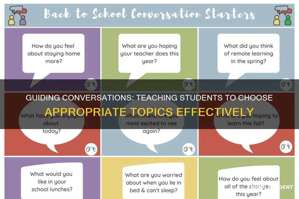 how to teach a student to talk about appropriate topics
