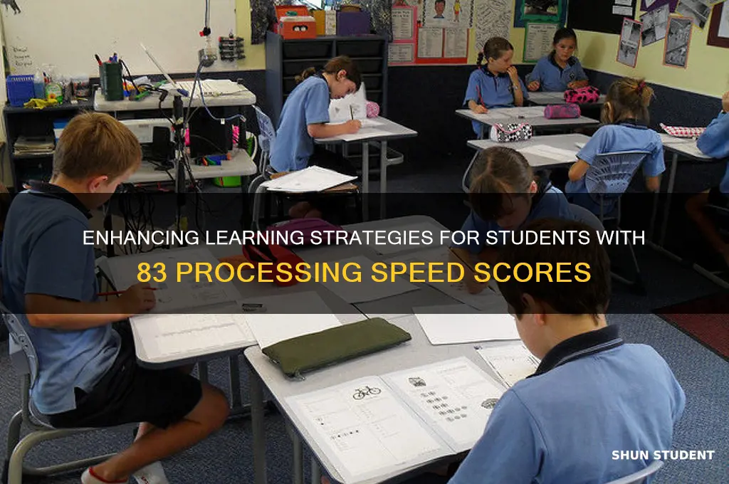 how to teach a student with 83 score processing speed