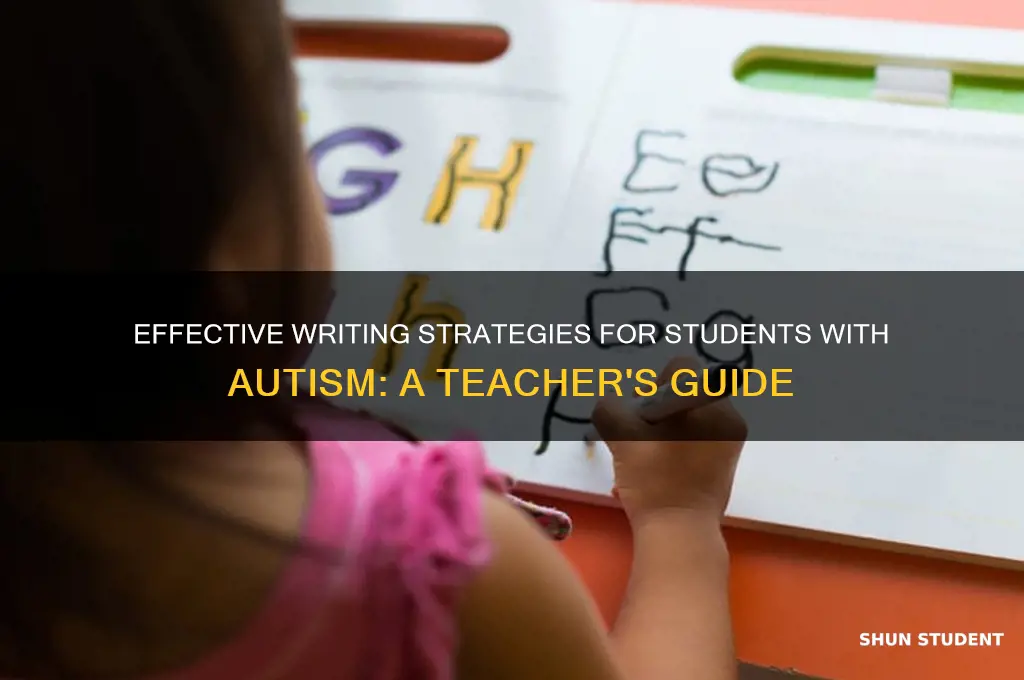 how to teach a writing lesson for students with autism