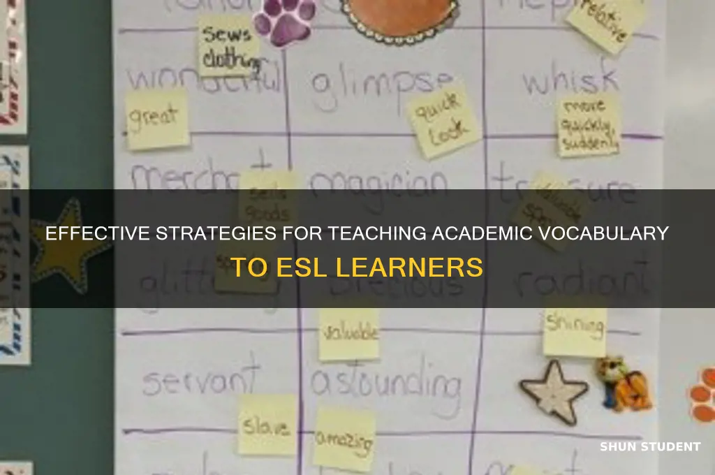 how to teach academic vocabulary to esl students