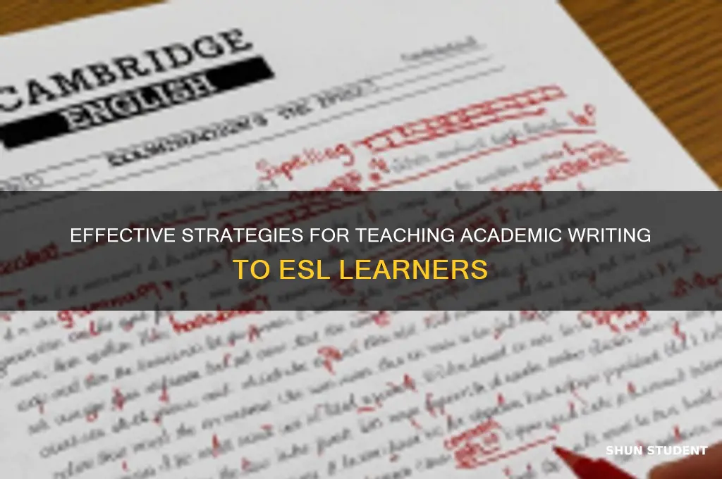 how to teach academic writing to esl students