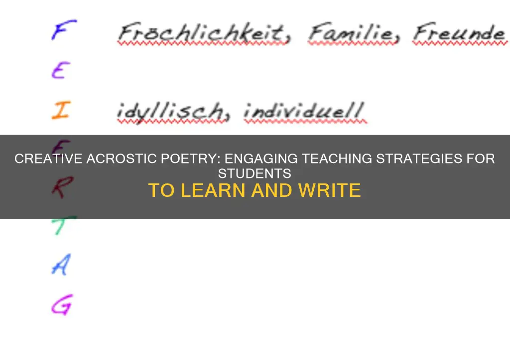 how to teach acrostic poems to students