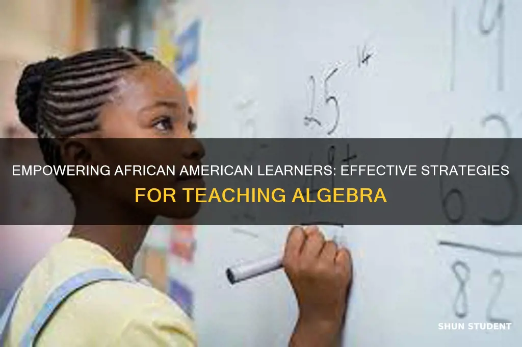 how to teach algebra to african american students