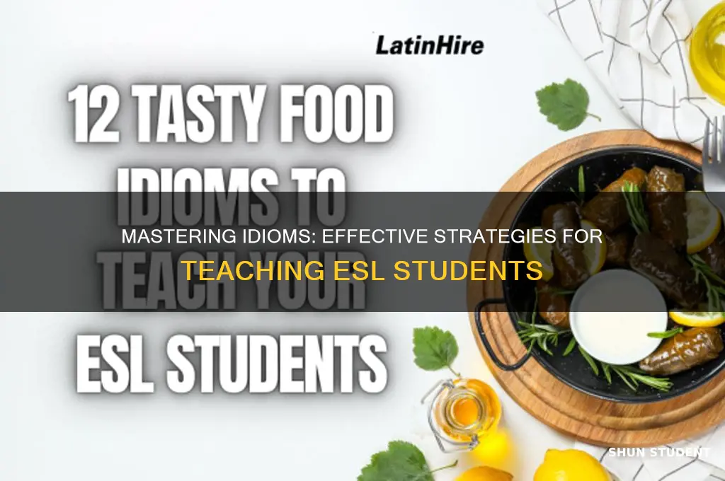 how to teach an esl student idioms