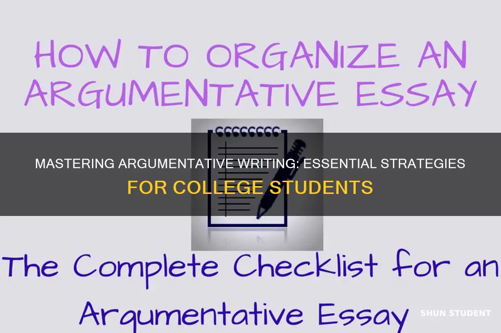 how to teach argumentative writing for college students