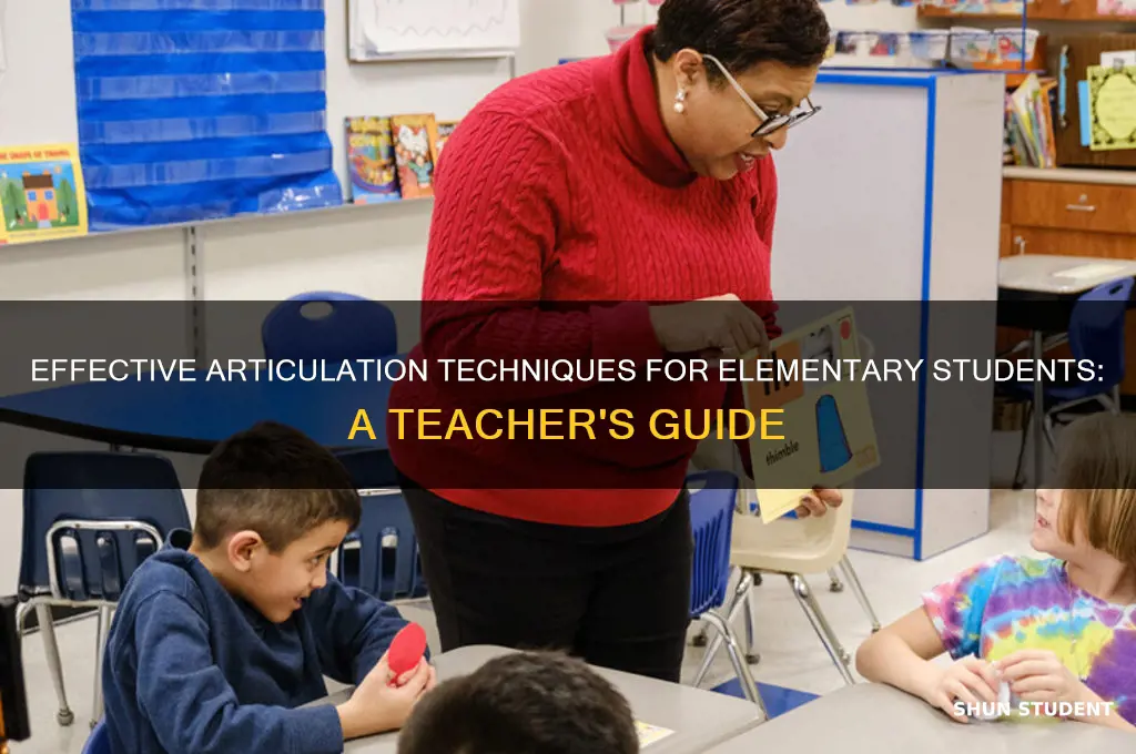 how to teach articulation to elementary students