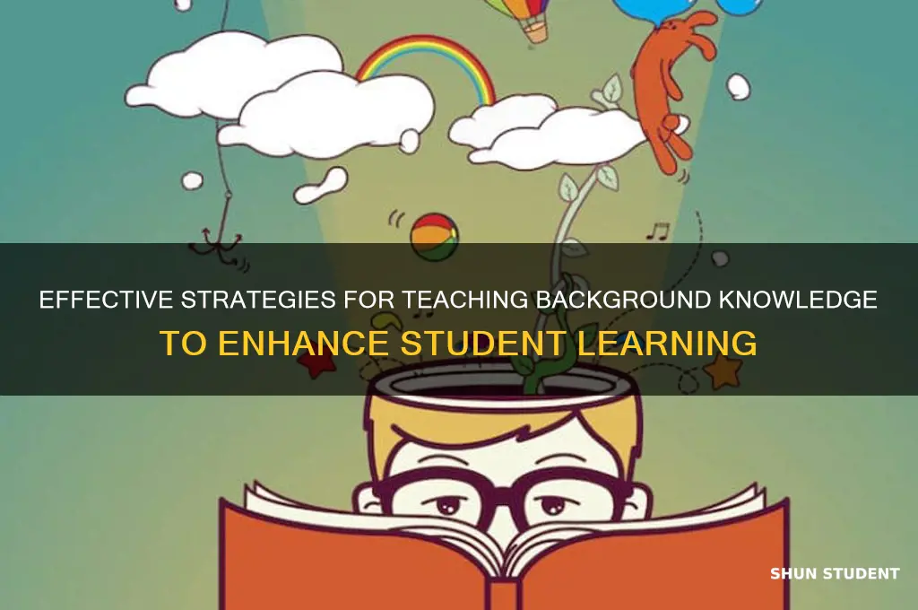 how to teach background knowledge to students