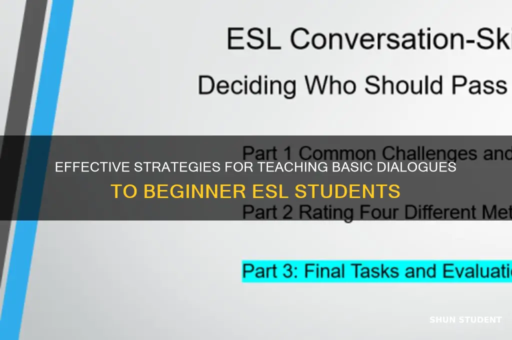 how to teach basic dialogues with beginner esl students
