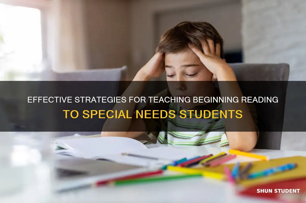 how to teach beginning reading to students with special needs