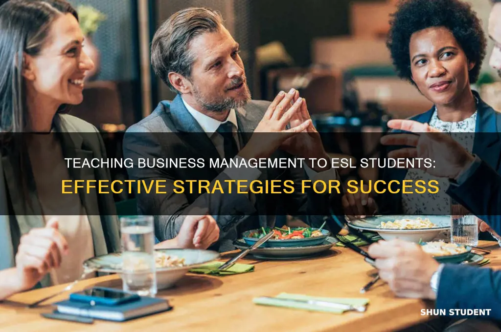 how to teach business management to esl students