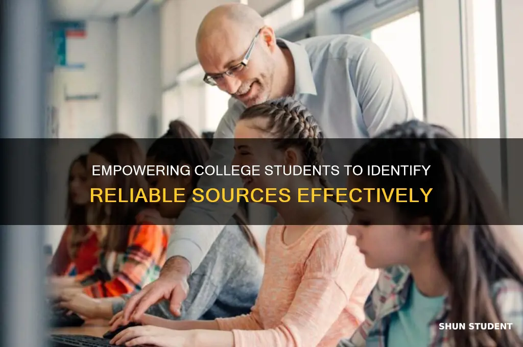 how to teach college students about reliable sources