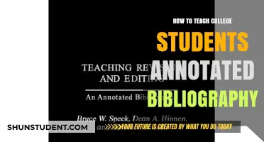 Mastering Annotated Bibliographies: Effective Teaching Strategies for College Students