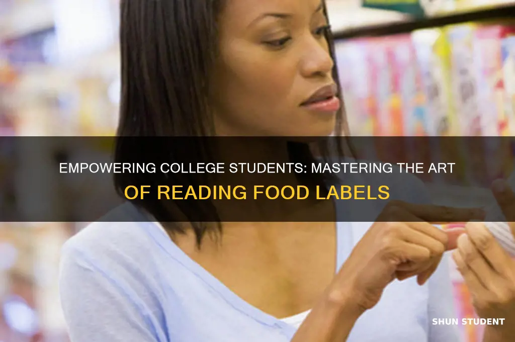 how to teach college students to read food labels