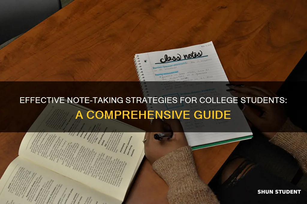 how to teach college students to take notes