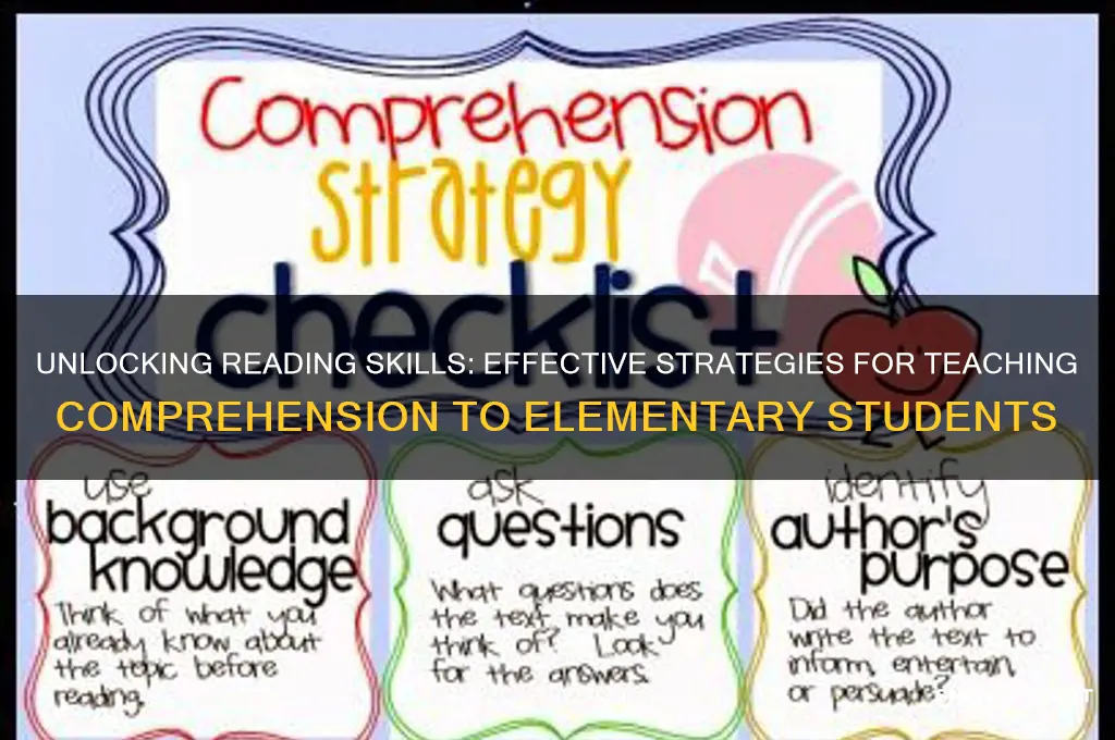 how to teach comprehension to elementary students