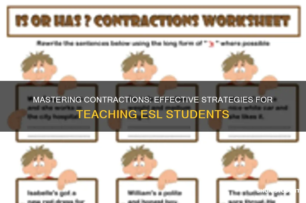 how to teach contractions to esl students