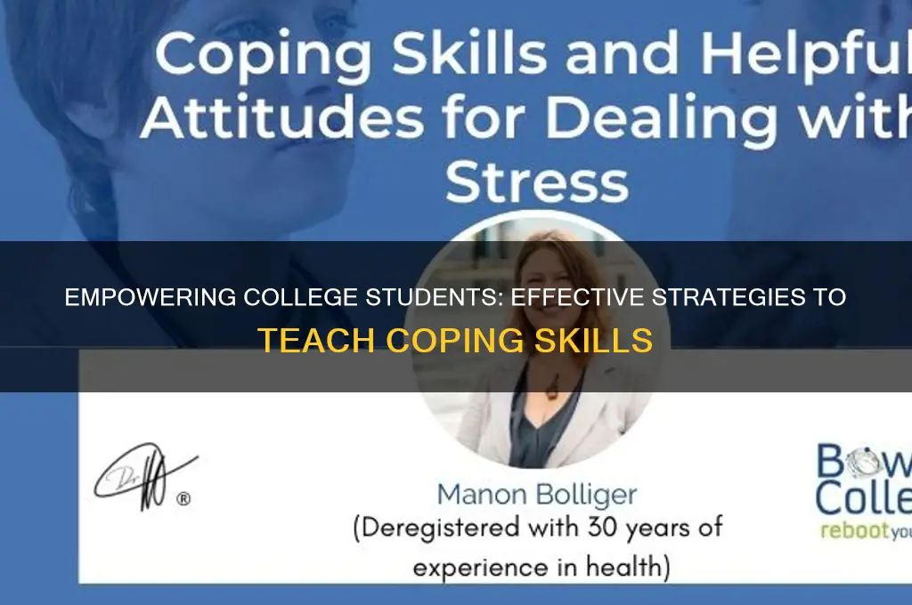 how to teach coping skills to college students