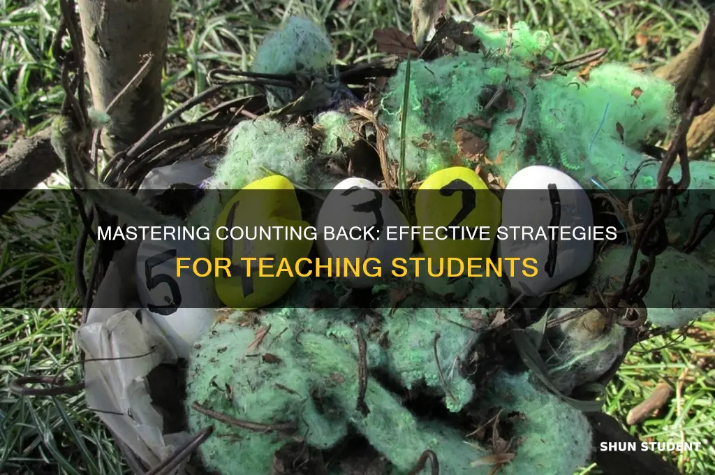 how to teach counting back to students