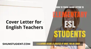 Teaching ESL Elementary Students to Write Effective Cover Letters