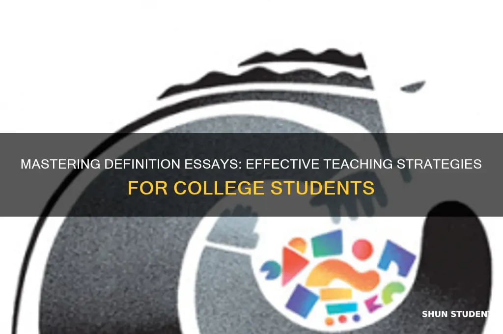 how to teach definition essay to college students