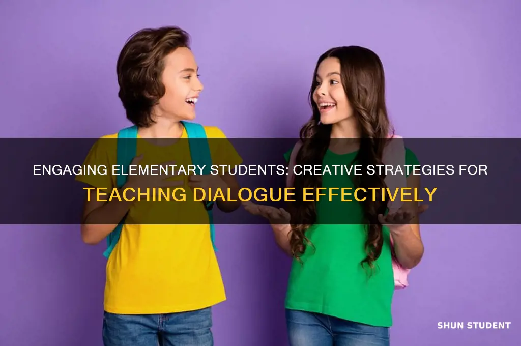 how to teach dialogue to elementary students