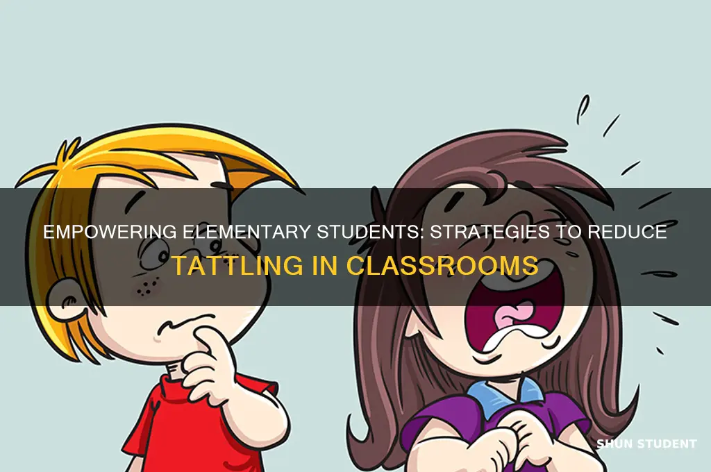 how to teach elememtary students not to tattle