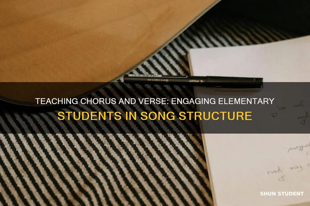 how to teach elementary students about chorus and verse