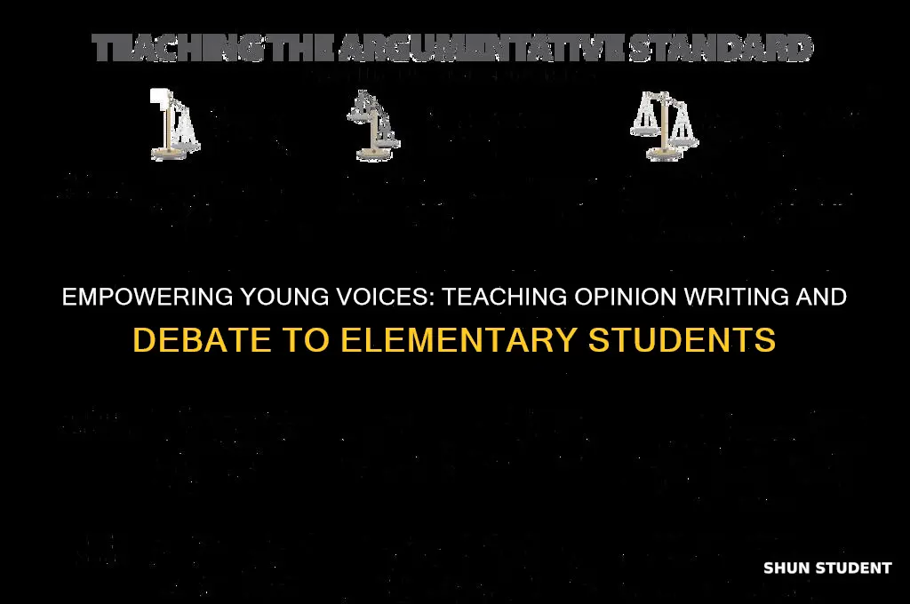 how to teach elementary students about opinion writing and debate
