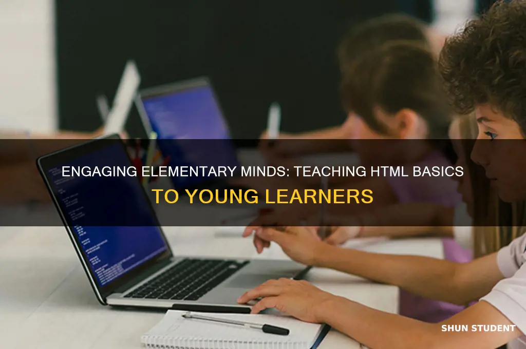 how to teach elementary students html