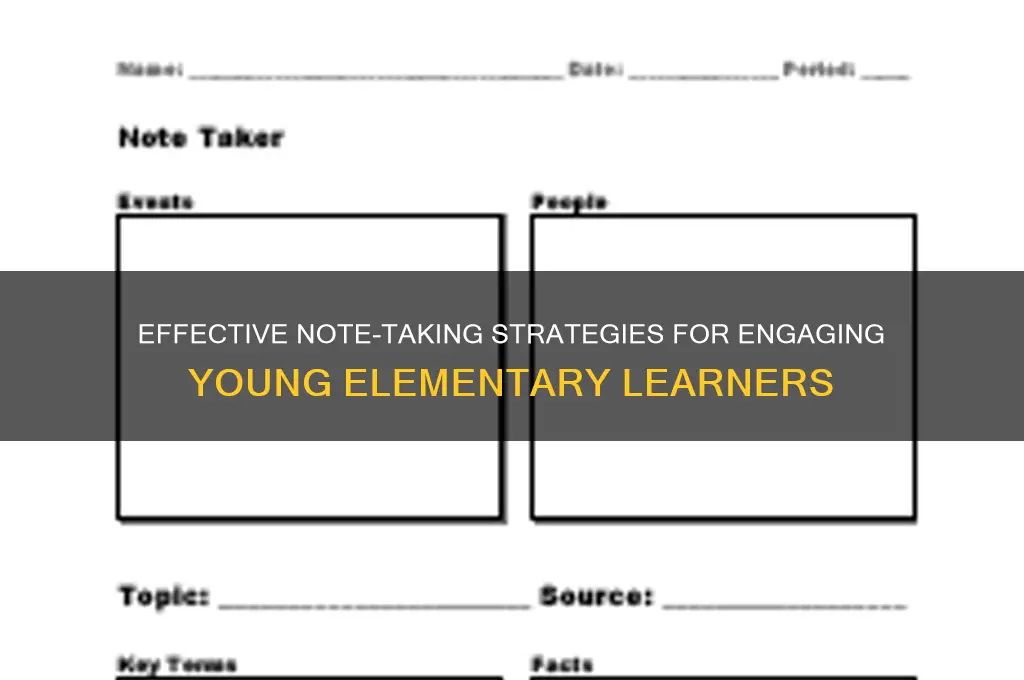 how to teach elementary students to take notes