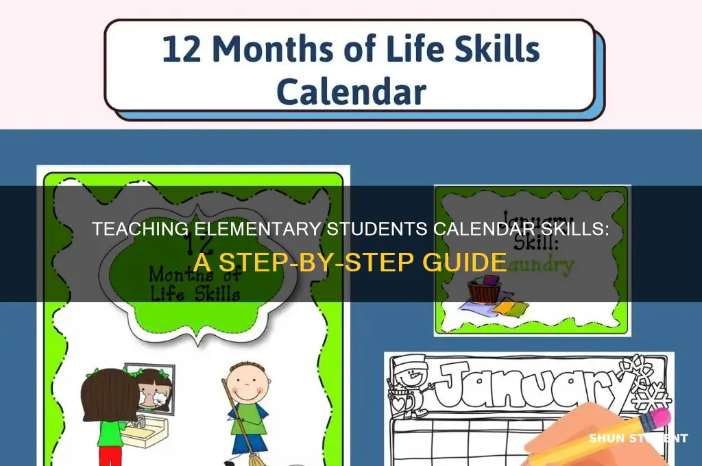 how to teach elementary students to use a calendar