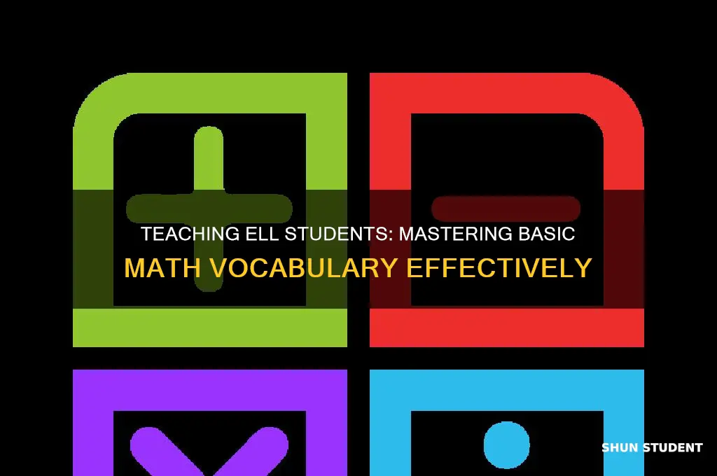 how to teach ell students basic math words