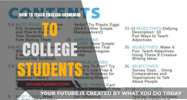 Effective Strategies for Teaching English Grammar to College Students