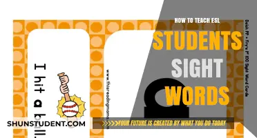 Effective Strategies for Teaching ESL Students Sight Words Quickly