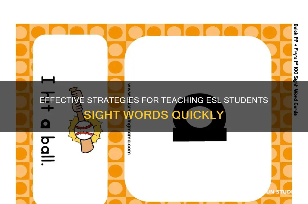 how to teach esl students sight words