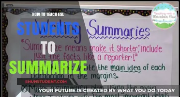 Effective Strategies for Teaching ESL Students to Summarize Texts