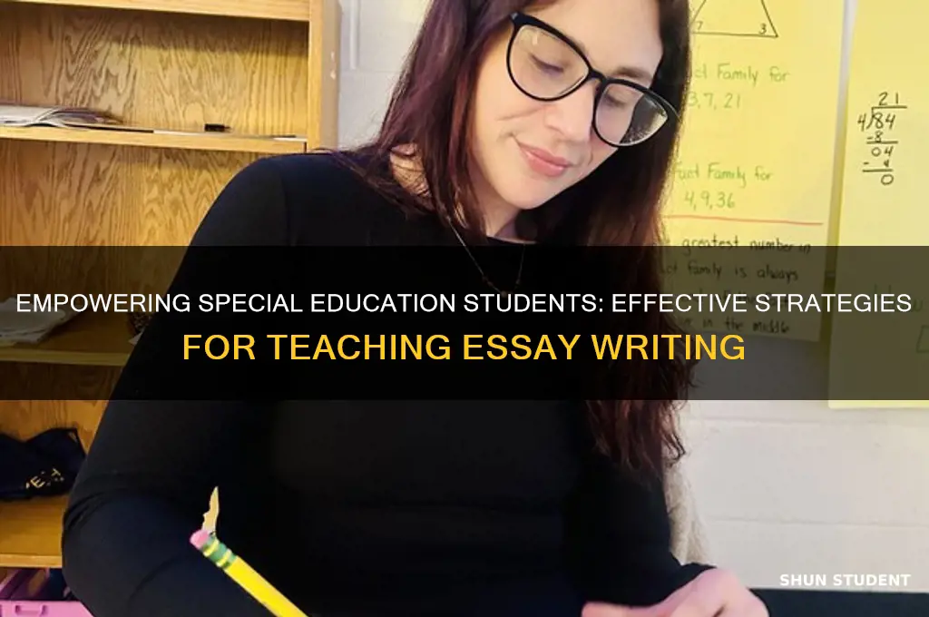 how to teach essay writing to special education students