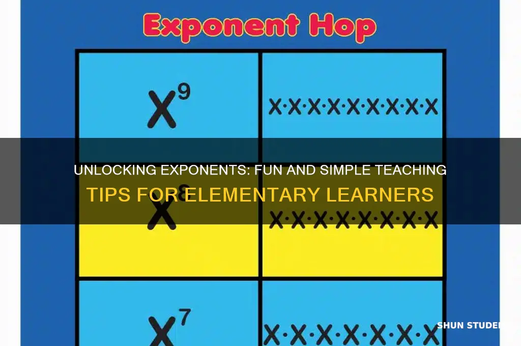 how to teach exponents to elementary students
