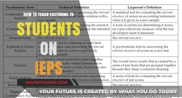 Effective Strategies for Teaching Factoring to Students on IEPs