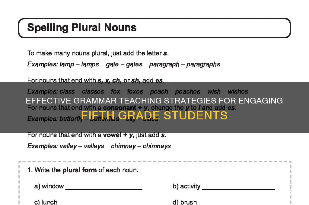 how to teach grammar to a fifth grade student