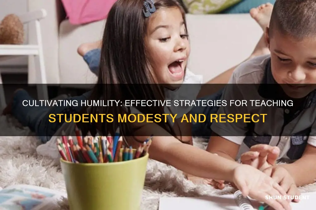 how to teach humility to students