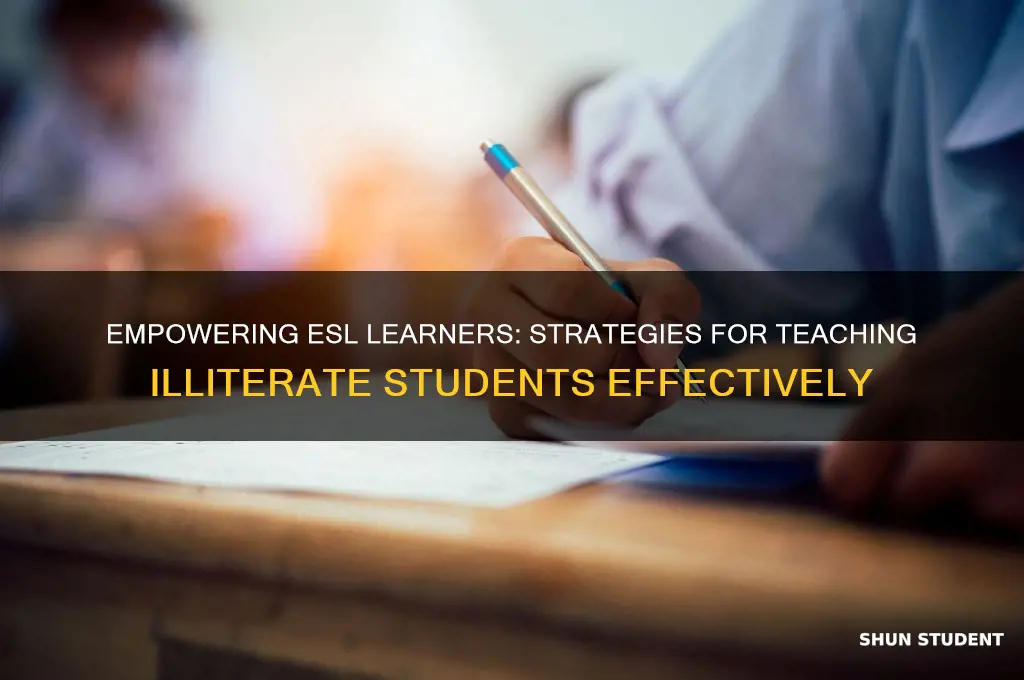 how to teach illiterate esl students