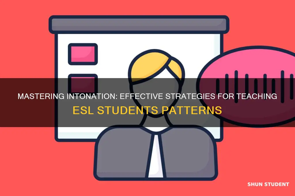 how to teach intonation patters to esl students